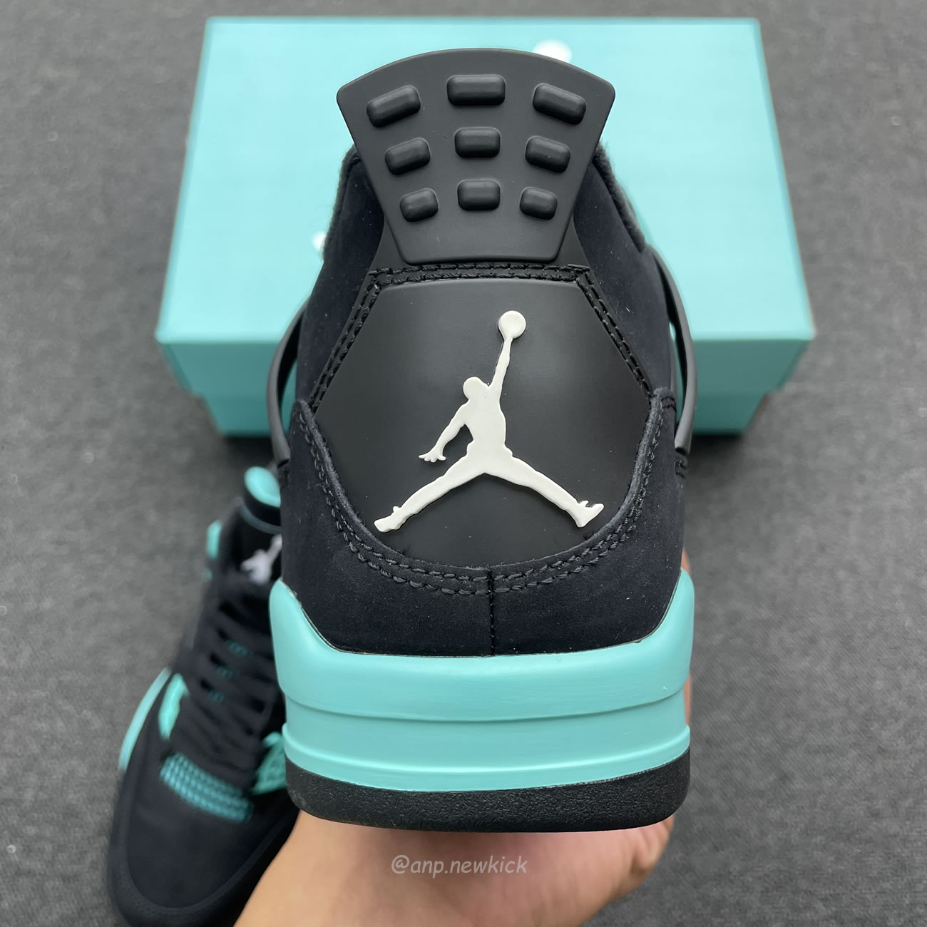 Air Jordan 4 Retro Tiffany Black Green (3) - newkick.vip